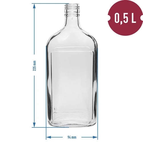 Μπουκάλι τύπου φλασκί 500 ml με βιδωτό πώμα, 6 τεμ. - 11