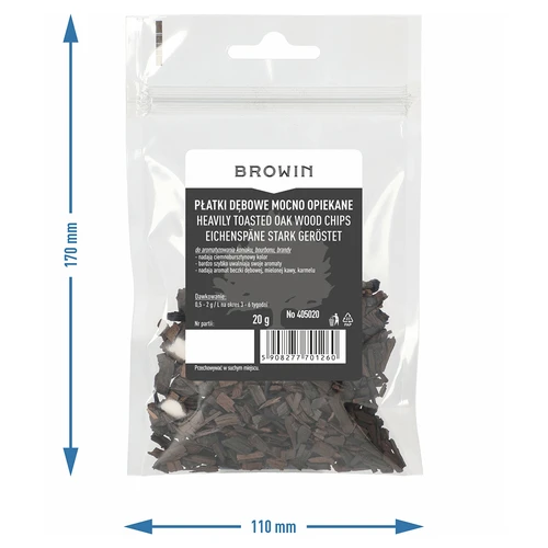 Νιφάδες δρυός έντονα φρυγανισμένες, 20g - 7