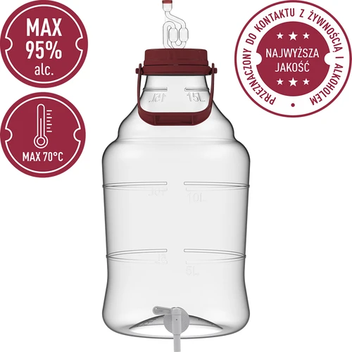 Νταμιτζάνα 15 L με λαβή και βρυσάκι - 4