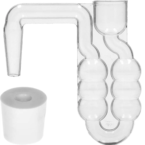 Νταμιτζάνα 5L με πώμα, οριζόντια υδατοπαγίδα και βιδωτό καπάκι - 7