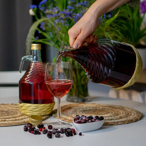 Νταμιτζάνα Dama 2L με πλεκτό περίβλημα, με βιδωτό καπάκι - 5