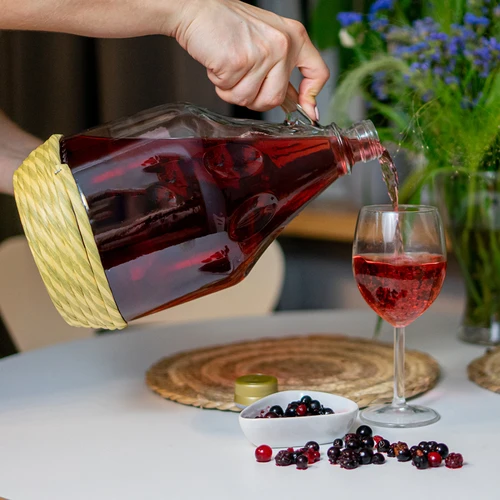 Νταμιτζάνα Dama 3 l με πλεκτό περίβλημα, με βιδωτό καπάκι - 5