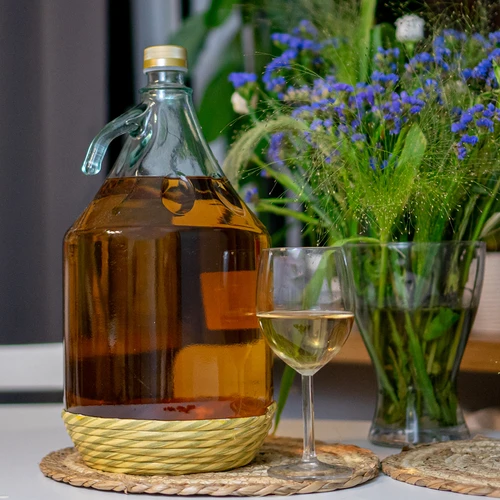 Νταμιτζάνα Dama 5L με πλαστικό περίβλημα, με βιδωτό καπάκι - 4