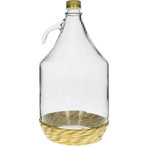 Νταμιτζάνα Dama 5L με πλαστικό περίβλημα, με βιδωτό καπάκι - 2