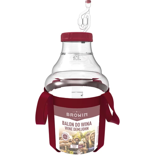 Νταμιτζάνα για κρασί, ελαφριά, άθραυστη, με ιμάντες, 10 L - 3