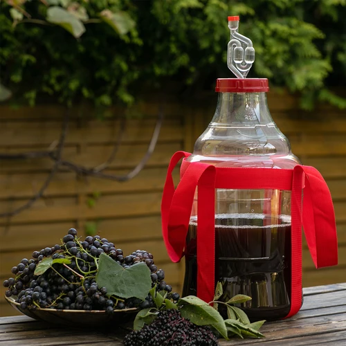 Νταμιτζάνα για κρασί, ελαφριά, άθραυστη, με ιμάντες μεταφοράς, 15 L - 8