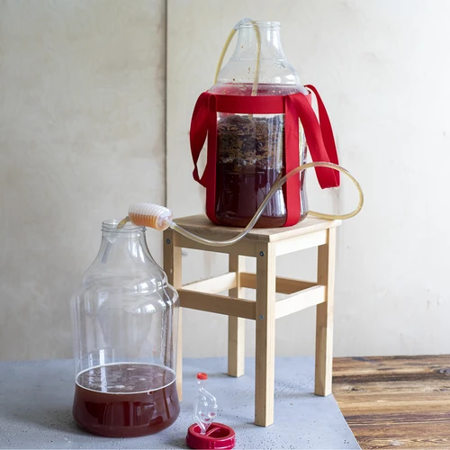 Νταμιτζάνα για κρασί, ελαφριά, άθραυστη, με ιμάντες μεταφοράς, 15 L - 15