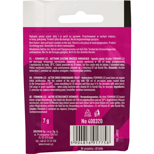 Οινικές ζύμες Fermivin LS2, 7 g - 2