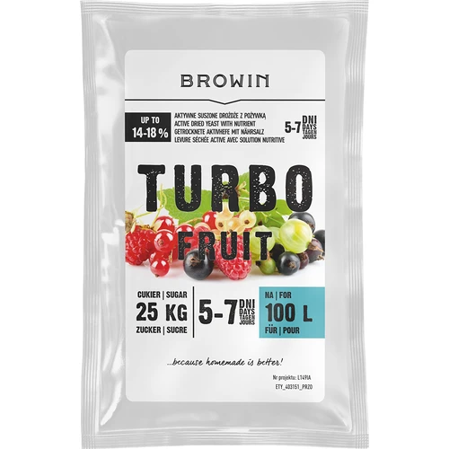 Οινολογικές ζύμες Turbo Fruit 5-7 ημέρες 100 L