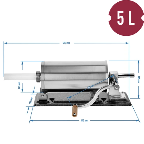 Οριζόντιο γεμιστικό λουκάνικων 5 kg - 10