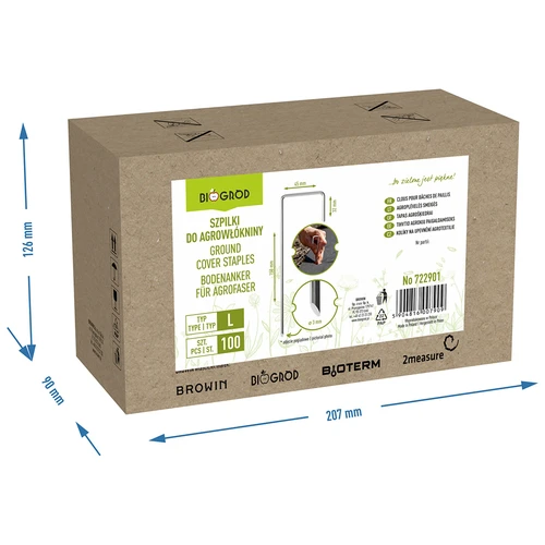 Πασαλάκια για γεωύφασμα, χαλύβδινα τύπου L - 100 τεμ. - 8