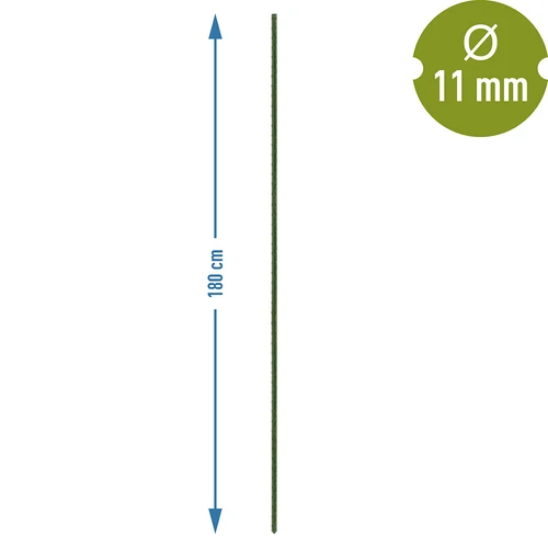 Πάσσαλοι κήπου Bioogród – χαλύβδινοι με επίστρωση, 1,8 m, fi 11 mm, 10 τεμ. - 3