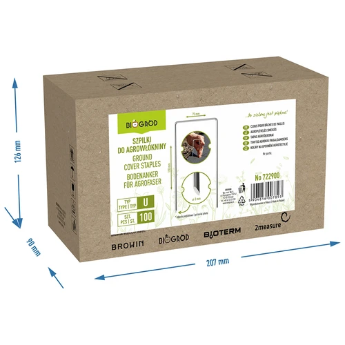 Πείροι για αγροΰφασμα, χαλύβδινοι τύπου U - 100 τεμ. - 8