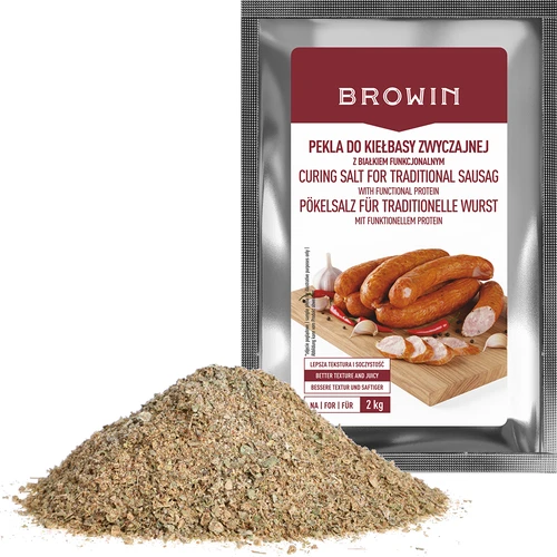 Peklosól - Μίγμα πάστωσης για κλασικό λουκάνικο, με λειτουργική πρωτεΐνη, 64 g - 5