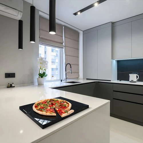 Πέτρα για πίτσα από γρανίτη, ορθογώνια 37 x 35 cm - 13