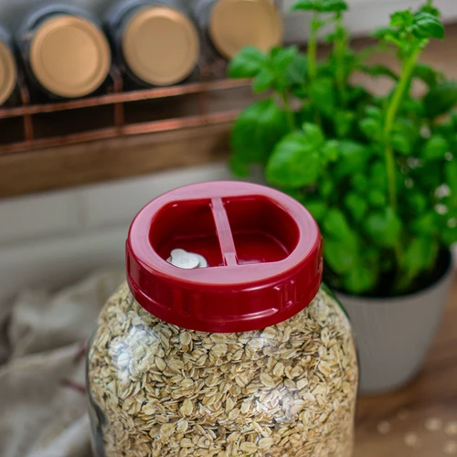 Πλαστικό καπάκι twist-off Φ 100 με οπή και πώμα - 8