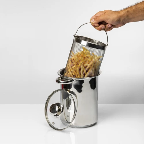 Πολυλειτουργική κατσαρόλα με καλάθι και συσκευή παρασκευής ζαμπόν - 14