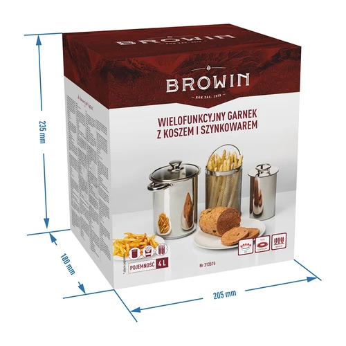 Πολυλειτουργική κατσαρόλα με καλάθι και συσκευή παρασκευής ζαμπόν - 11