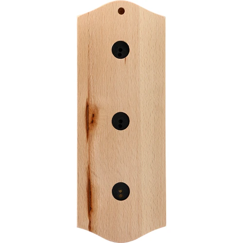 Ρετρό μετεωρολογικός σταθμός - φυσικό ξύλο με ασημένια καντράν - 4