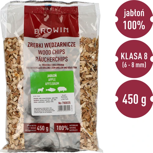 Ροκανίδια για κάπνισμα/γκριλ, μηλιά, 450 g, κλ. 8 - 3
