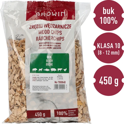 Ροκανίδια για κάπνισμα/γκριλ, οξιά, 450 g, κλ.10 - 3