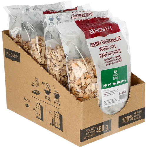 Ροκανίδια για κάπνισμα/ψήσιμο στο γκριλ, οξιά, 450 g, κλ. 10 - 2