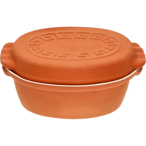 Ρωμαϊκή γάστρα υαλωμένη 4,5 L (μοτίβο μαιάνδρου) - 2