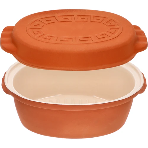 Ρωμαϊκή γάστρα υαλωμένη 4,5 L (μοτίβο μαιάνδρου) - 3