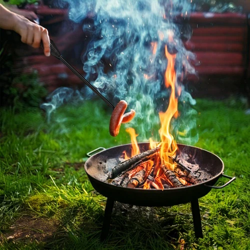 Σετ εστία φωτιάς Ø 58 cm και αναδευτήρας–λαβή για καζάνι ή για καπάκι χυτοσιδηρής κατσαρόλας - 10