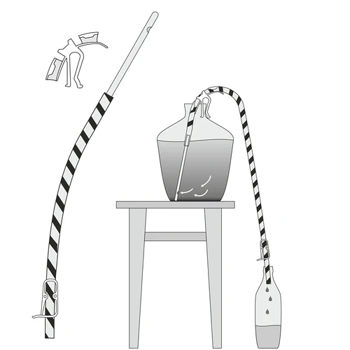 Σετ για μετάγγιση κρασιού με στήριγμα και σφιγκτήρα - 10