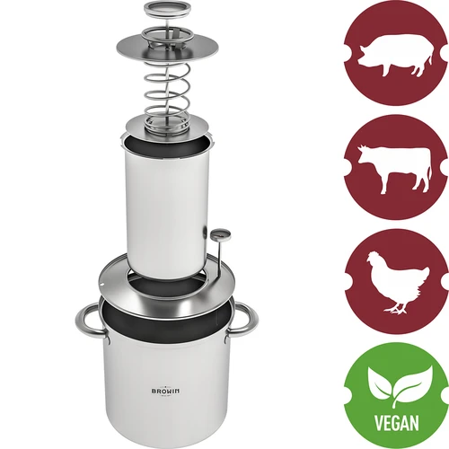 Σετ με υδάτινο μανδύα - παρασκευαστής ζαμπόν 1,5 kg + κατσαρόλα - 8