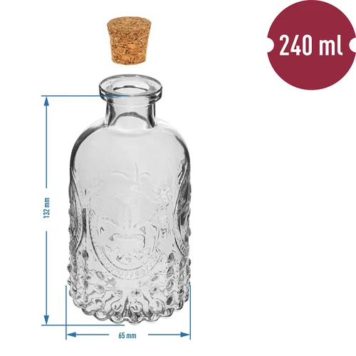 Σετ μπουκαλακίων με φελλούς, 240 ml - 4 τεμ. - 5