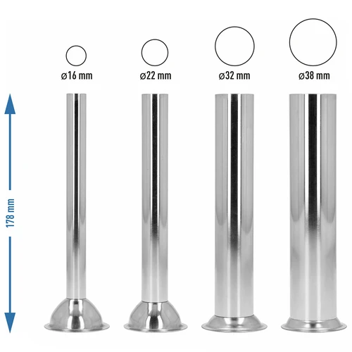 Σετ χωνιών από ανοξείδωτο χάλυβα για κάθετα γεμιστικά λουκάνικων Browin 3, 5, 7 L, 4 τεμ. - 4