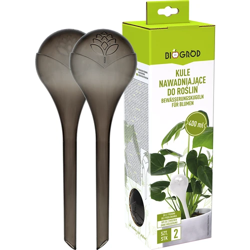 Σφαίρες ποτίσματος για φυτά, διαφανείς μαύρες, 400 ml, 2 τεμ. - 3