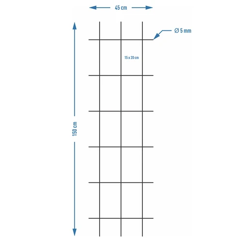 Στήριγμα για φυτά - καφασωτό (150cm x 45cm) 3 τεμάχια - 7