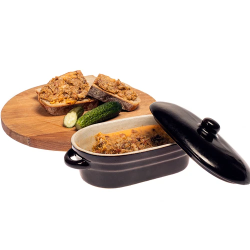 Stoneware - δοχείο για λαρδί, επιμήκες με καπάκι 0,75L - 3