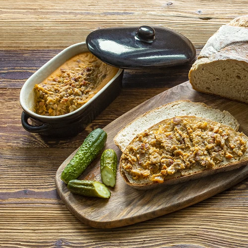 Stoneware - δοχείο για λαρδί, επιμήκες με καπάκι 0,75L - 4