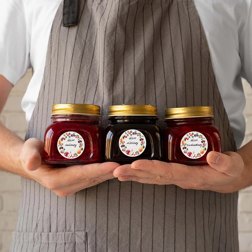 Στρογγυλές ετικέτες Ø 50 mm για καπάκια/βάζα - 20 τεμ. - 8