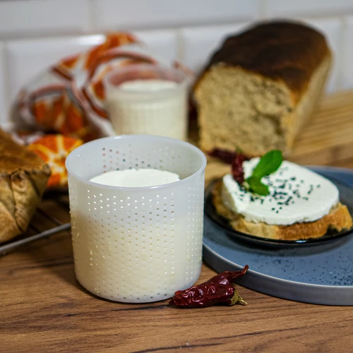 Στρογγυλό καλούπι τυριού Ø 10 x 9,5 cm για 300 g - 2