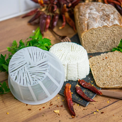 Στρογγυλό καλούπι τυροκομίας Ø 13 x 7 cm για 500 g - 6