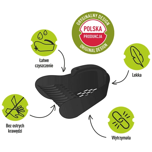 Συλλέκτης μικρών φρούτων από πλαστικό, σε μαύρο χρώμα - 8