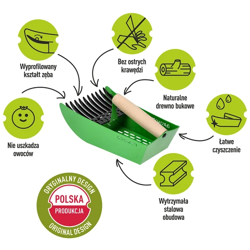 Συλλέκτης μικρών φρούτων, μεταλλικός, πράσινος - 8