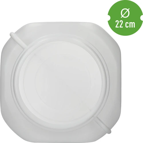 Τετράγωνο βαρέλι 40 L, λευκό, με χειρολαβές, Sterk - 5