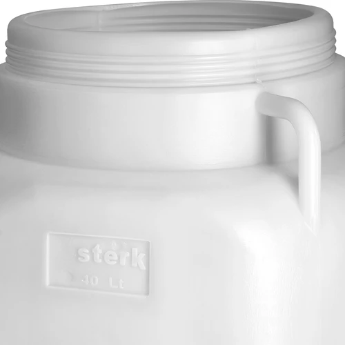 Τετράγωνο βαρέλι 40 L, λευκό, με χειρολαβές, Sterk - 8