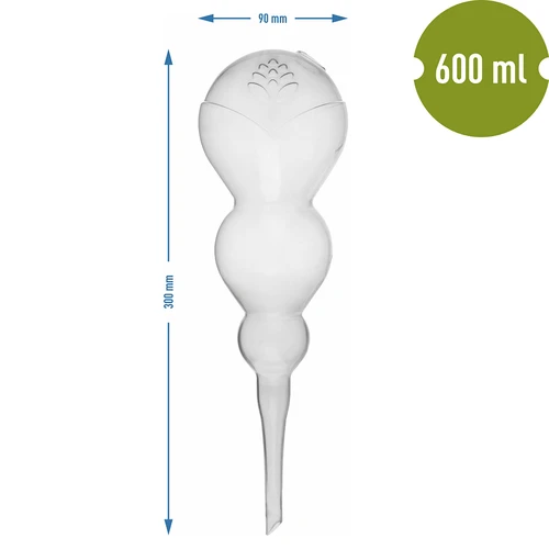 Τριπλή σφαίρα ποτίσματος (τριών θαλάμων), διάφανη άχρωμη, 600 ml - 5
