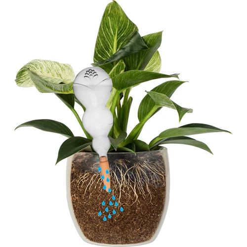 Τριπλή (τριών θαλάμων) μπάλα ποτίσματος, διάφανη άχρωμη, με κεραμική ακίδα, 600 ml - 3