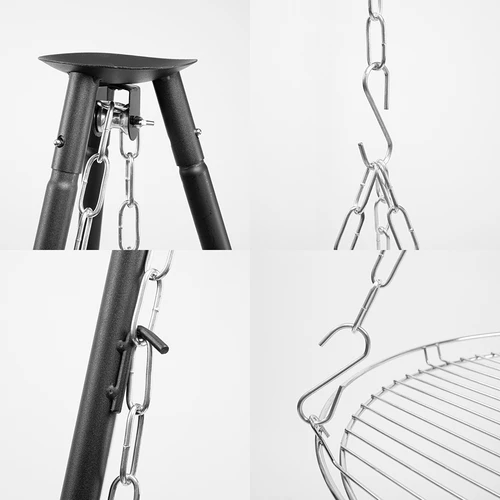 Τρίποδο για φωτιά με σχάρα, 150 cm - 4