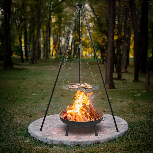 Τρίποδο για φωτιά με σχάρα, 150 cm - 7