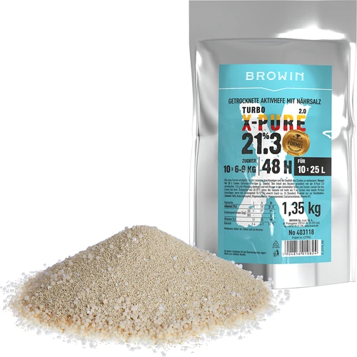 Turbo-Μαγιά X-Pure 21,3 %, 10x25L - 1,35kg - 2