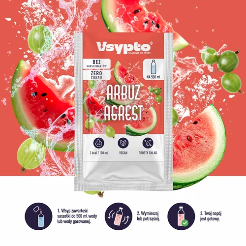 VSYPTO γεύση Καρπούζι-Φραγκοστάφυλο, 3g - 5